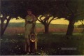 Mädchen im Orchard Realismus Maler Winslow Homer